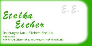 etelka eicher business card